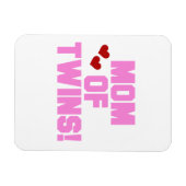 Mam van Twins roze tekstcadeaus Magneet (Horizontaal)