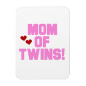 Mam van Twins roze tekstcadeaus Magneet (Verticaal)