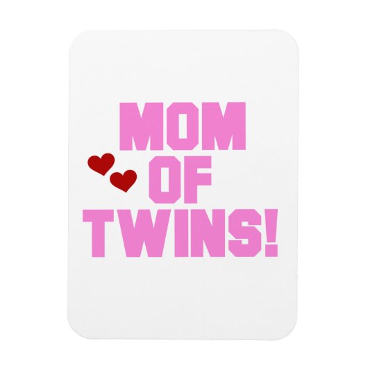 Mam van Twins roze tekstcadeaus Magneet (Verticaal)