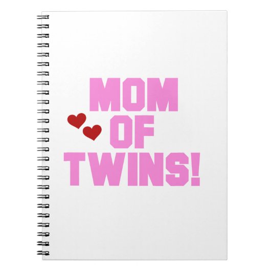 Mam van Twins roze tekstcadeaus Notitieboek (Voorkant)