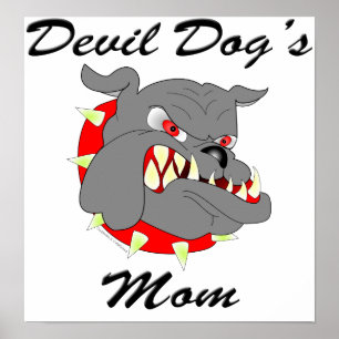 Mam van USMC Devil Dog Poster