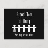 Mam van vele - vijf kinderen briefkaart (Voorkant)