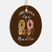 Mam van vijf mememenstaart mam van 5 Moederdag Fun Keramisch Ornament (Rechts)