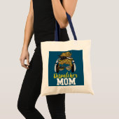 Mam van vrouwen met dun gele lijn tote bag (Voorkant (product))