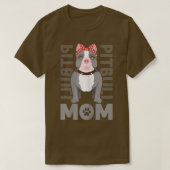 Mam van vrouwen Pitbull - Funny Pit Bull Dog T-Shi T-shirt (Design voorkant)