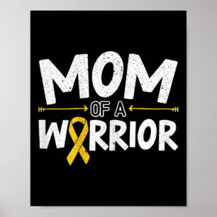 Mam van Warrior Childhood Cancer Awareness Maand Poster