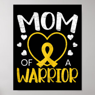 Mam van Warrior Childhood Cancer Awareness Maand Poster