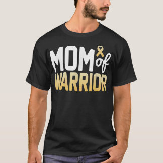 Mam van Warrior Childhood Cancer Awareness Maand T-shirt