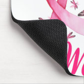 Mam van Warrior Dragonfly Borst Cancer Awareness Muismat (Hoek)