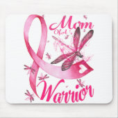 Mam van Warrior Dragonfly Borst Cancer Awareness Muismat (Voorkant)