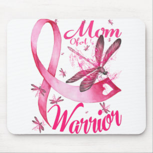 Mam van Warrior Dragonfly Borst Cancer Awareness Muismat