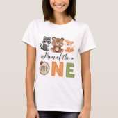 Mam van Wild One Woodland Anamals Birthday T-shirt (Voorkant)