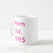 Mam Vast Jaar Gepersonaliseerd Koffiemok (Voorkant links)