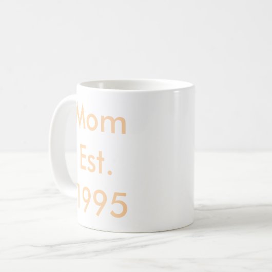 Mam Vast Jaar Gepersonaliseerd Koffiemok (Voorkant links)