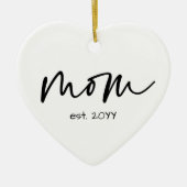 Mam Vast-minimalistische typografie-cadeau Keramisch Ornament (Voorkant)