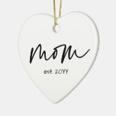 Mam Vast-minimalistische typografie-cadeau Keramisch Ornament (Links)