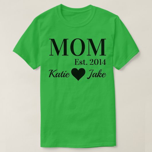 Mam Vastgesteld Aangepast T-shirt (Design voorkant)