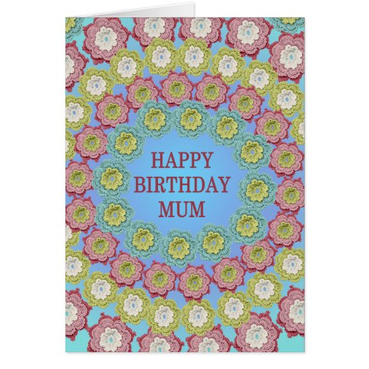 Mam Verjaardag haakbloemen (Voorkant)