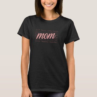 Mam vermoeide sterke koffie gevoed magie maken t-shirt