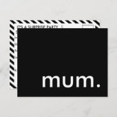 mam. verrassingsfeest uitnodiging briefkaart (Voorkant / Achterkant)