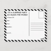 mam. verrassingsfeest uitnodiging briefkaart (Achterkant)