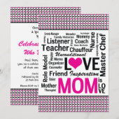 Mam vieren - Moederdag of Mam's verjaardag Kaart (Voorkant / Achterkant)