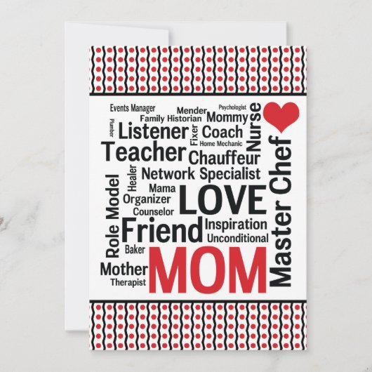 Mam vieren - Moederdag of Mam's verjaardag Kaart (Voorkant)