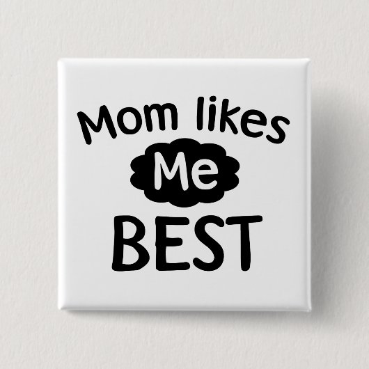 Mam vindt me het beste vierkante button 5,1 cm (Voorkant)