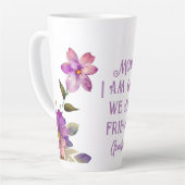 Mam Violet "Blij dat we zijn vrienden" Latte Mok (Linkerhoek)