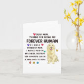 Mam Voor altijd Menselijke Crème Golden Retriever  Kaart (Gele Bloem)