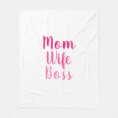 Mam vrouw baas gradiënt roze aangepast script scha fleece deken (Voorkant)