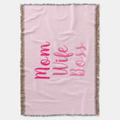 Mam vrouw baas gradiënt roze aangepast script stij deken (Voorkant Verticaal)