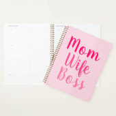 Mam vrouw baas gradiënt roze aangepast script stij planner (Display)