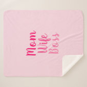 Mam vrouw baas gradiënt roze aangepast script stij sherpa deken (Voorkant (horizontaal))