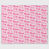 Mam vrouw baas licht roze aangepast script schatti cadeaupapier (Vlak)