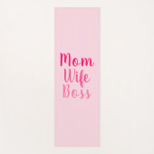 Mam vrouw baas licht roze aangepast script schatti yogamat (Voorkant)