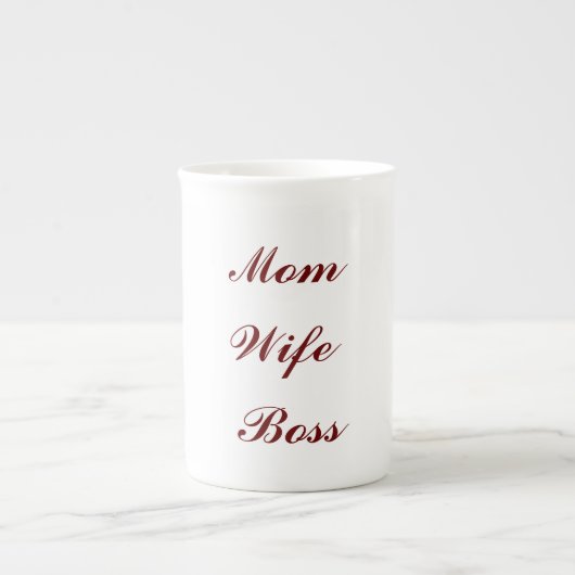 Mam vrouw baas porselein kop (Voorkant)