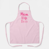Mam vrouw baas roze gradiënt aangepast script stij schort (Voorkant)