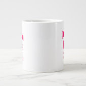 Mam vrouw baas roze wit aangepast script stijlvol grote koffiekop (Voorkant)