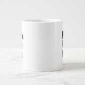 Mam vrouw baas zwarte witte tekst aangepast script grote koffiekop (Voorkant)