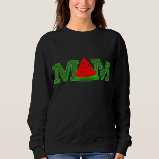 Mam Watermelon Funny Summer Fruit Moederdag Trui (Voorkant)