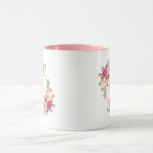 Mam Waterverf Floral Pink Gold Mok (Midden)