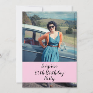 Mam Waterverf Floral verrassingsfoto 60th Birthday Kaart