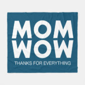 Mam, wauw! fleece deken (Voorkant (Horizontaal))