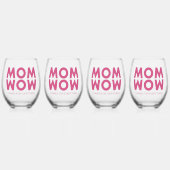 Mam, wauw! wijnglas zonder voet (Voorkant)