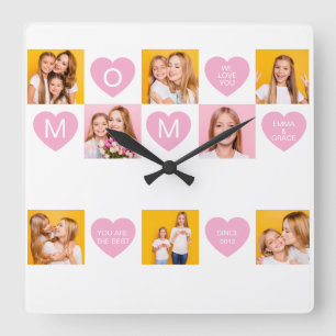 Mam We Aardig Voor Jou Kinderen Namen 8 Foto Colla Vierkante Klok