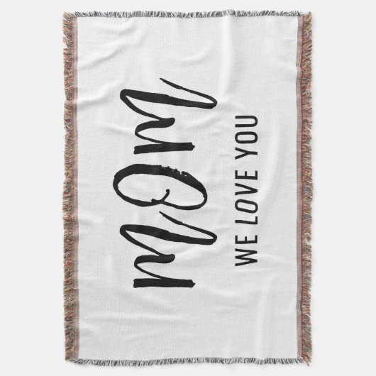Mam We houden van je aangepaste Moederdag Deken (Voorkant Verticaal)