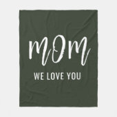 Mam We houden van je aangepaste Moederdag Fleece Deken (Voorkant)