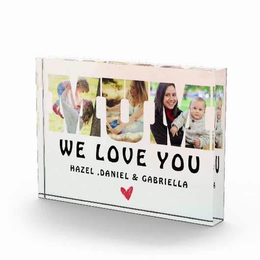 Mam We houden van je aangepaste Moederdag fotocoll Fotoblokken (Rechts)