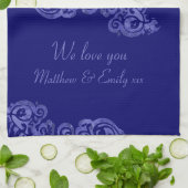 Mam, we houden van je blauwe keukenhanddoeken (Gevouwen)